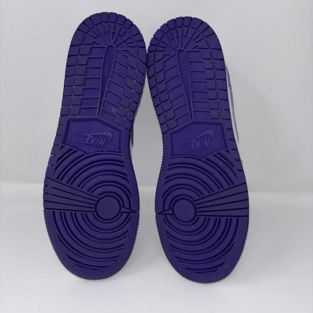 Air Jordan 1 Low Shoes Purple Big Kids (GS) Size 6Y/Women 7.5